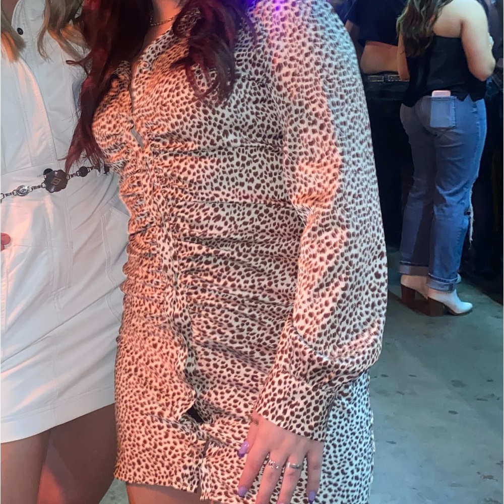 Brown and tan animal print dress - worn once